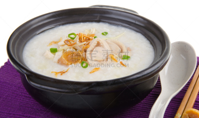 食品,鲍鱼,白米粥,厚的,轻的,粥,马来西亚,葱,水平画幅,膳食