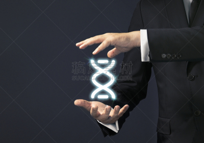 链,男商人,脱氧核糖核酸,飘然,概念,拖绳,水平画幅,科学,男性,仅男人