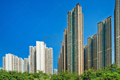 公寓,拥挤的,旺角,房地产,外立面,水平画幅,夜晚,无人,块状,户外