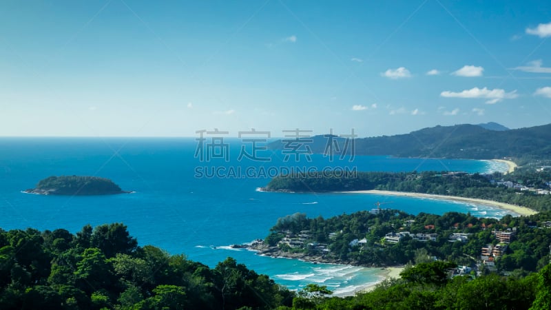 普吉岛,泰国,卡隆海滩,海滩,自然,水,天空,水平画幅,地形,沙子