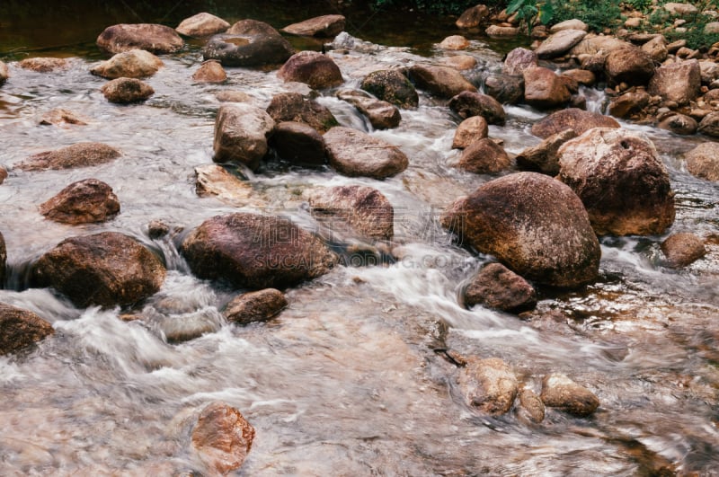 水,河流,岩石,地形,湍急的,长时间曝光,流水,鸡尾酒,美,水平画幅