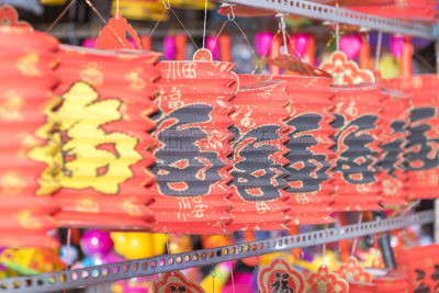 灯笼,色彩鲜艳,秋天,市场,中间,挨家挨户推销的人,胡志明市,夜市,纸灯笼,事件