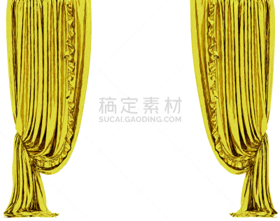 窗帘,分离着色,白色,水平画幅,纺织品,无人,幕布,戏剧表演,华贵,黄色