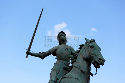 纪念碑,古典式,贞德,古董,水平画幅,无人,欧洲,雕塑,雕像,远古的