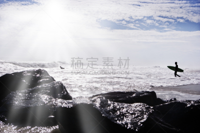 海洋,日光,岩石,在之后,地狱火,水上运动服,水,水平画幅,海浪,运动