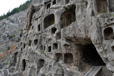 龙门石窟,山,佛,丰富,洞,大于号,里面,建筑石碑,洛阳,石灰石
