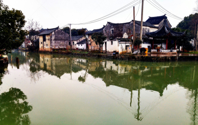 水乡,江苏省,旅游目的地,水平画幅,无人,乡村,运河,古城,商务旅行,房屋