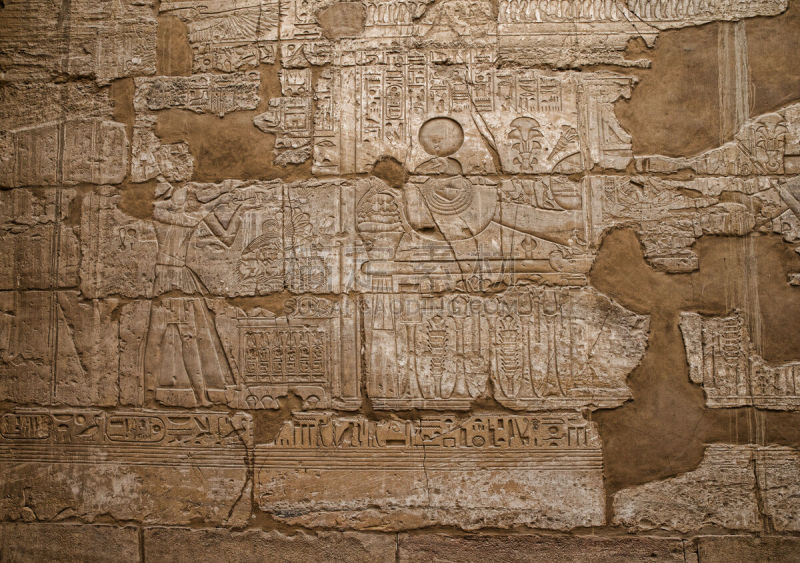 围墙,哈西帕苏神殿,rameses ii,底比斯,法老,水平画幅,建筑,非洲,人,中东