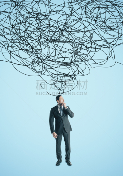 商务人士,青年人,迷宫游戏,商务,灵感,仅男人,一个人,仅一个男人,想法,过度劳累