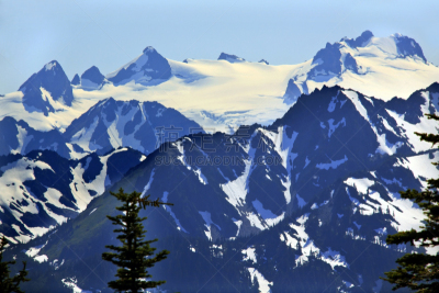 飓风山脊,奥林匹士山,奥林匹克国家公园,雪,山,华盛顿州,奥林匹克山脉,奥林匹克山,国家公园,水平画幅