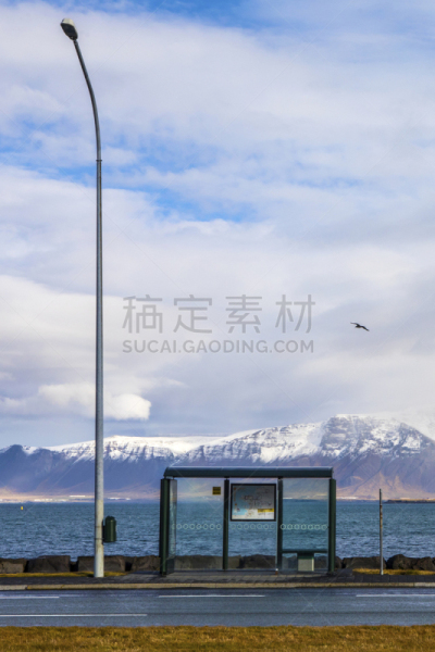 雷克雅未克,公共汽车站,冰岛国,巴士,旅途,雪,著名景点,北欧,鸟类,户外