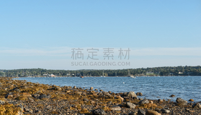 海港,缅因州,贝尔法斯特,风景,天空,浮标,水平画幅,云,无人,户外
