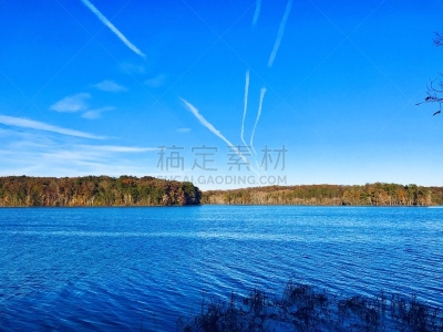 秋天,湖,自然,费郡,风景,图像,美国,维吉尼亚,无人,水
