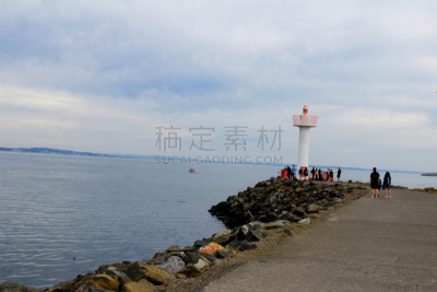 海港,灯塔楼,霍斯,水,美,水平画幅,码头,地形,无人,夏天