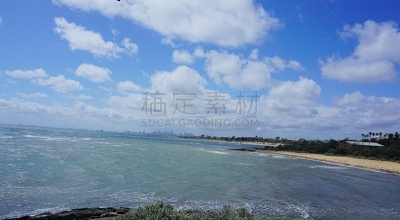 海滩,墨尔本,水,天空,美,水平画幅,云,沙子,无人,桑德林汉姆
