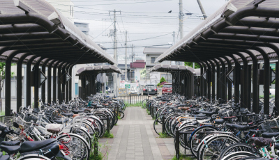 日本,北海道,自行车,防风设备,札幌,车轮,骑自行车,水平画幅,交通,商店