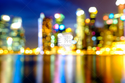 都市风景,抽象,运动模糊,自然美,背景聚焦,滨海湾 ,水平画幅,新加坡,夜晚,照亮