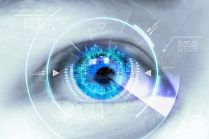 人的眼睛,未来,特写,白内障,虹膜,医学扫描仪器,生物识别,隐形眼镜,透镜,激光