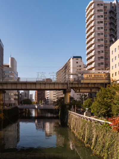 都市风景,日本,东京,撒谎者,部分,北,品川,目黑河,商务,城市生活