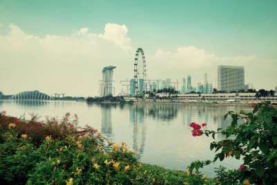 新加坡,城市天际线,水平画幅,建筑,无人,全景,户外,都市风景,亚洲,著名景点
