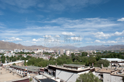 城市生活,扎时伦布,仅天空,水平画幅,无人,户外,云景,极端地形,天空