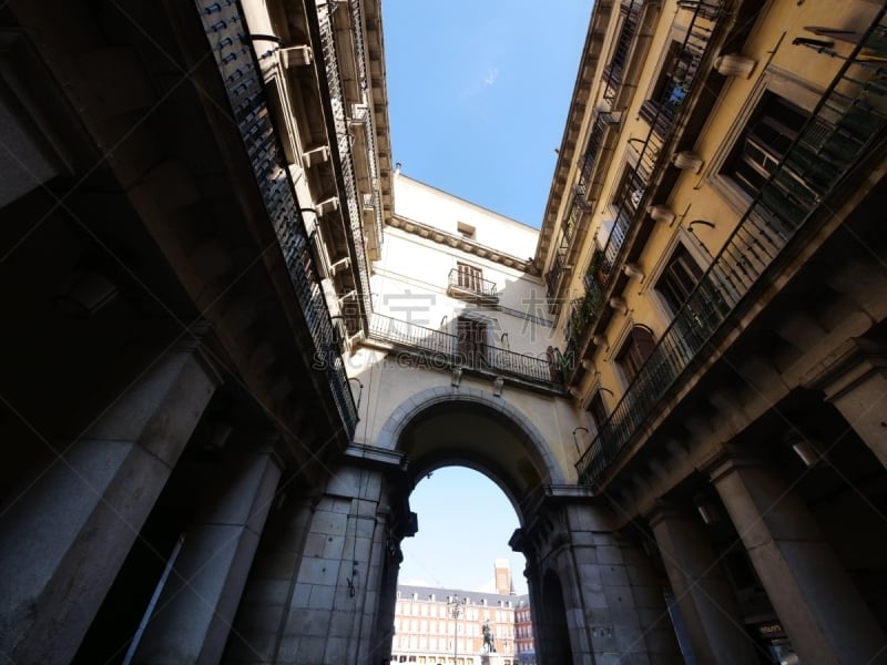 建筑,马德里,马约尔广场,大特写,传统,城市生活,著名景点,casa de la panaderia,窗户,门