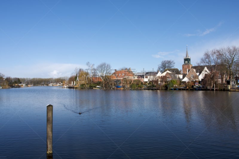 荷兰,river vecht,乡村,水平画幅,地形,无人,河流,户外,摄影