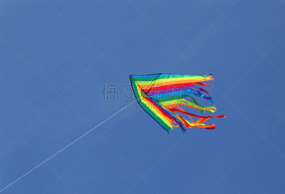 天空,风筝,高处,自然美,幸福,水平画幅,快乐