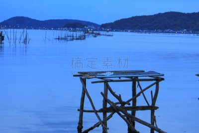网,渔夫,海洋,时间,养鱼场,塞纳滨海省,渔网,栈桥码头,蛋糕蜜饯,日落时分