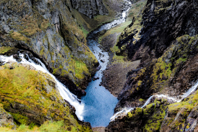 voringsfossen,挪威,水,沟壑,水平画幅,瀑布,无人,夏天,户外,风景