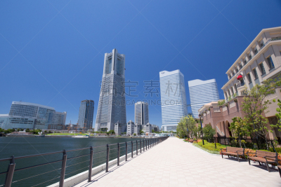 横滨,横滨高速铁路,地标大楼,天空,美,水平画幅,无人,户外,非凡的,著名景点