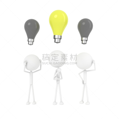 想法,三维图形,概念,男人,智慧,阿坡特,绘画插图,符号,风险,卡通