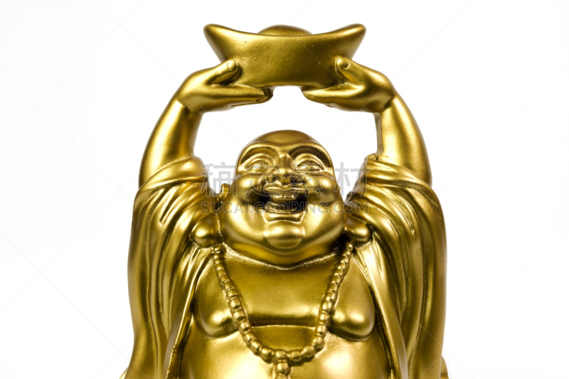 弥勒佛,佛,黄金,雕像,护身符,风水,哲学家,背景分离,概念象征,小的