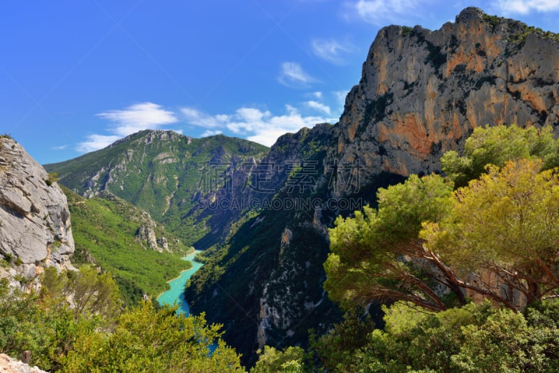 弗尔东河,维登峡谷,穆斯提耶-圣玛利,水,美,公园,水平画幅,山,无人,流动