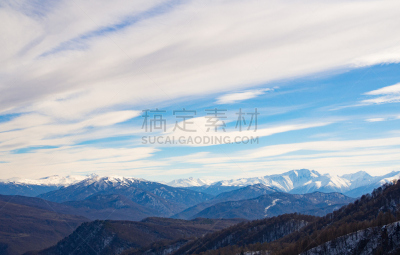 冬天,高加索山脉,白昼,天空,美,度假胜地,水平画幅,旅行者,户外,云景