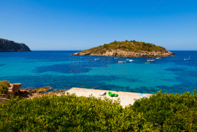 圣特尔莫,岛,马略卡,海湾,自然,度假胜地,气候,水平画幅,无人,夏天