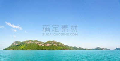 泰国,全景,岛,宽屏,万伦,群岛,天空,美,水平画幅,云
