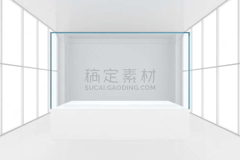 白色,住宅房间,三维图形,窗户,陈列柜,正面视角,空白的,留白,水平画幅,墙