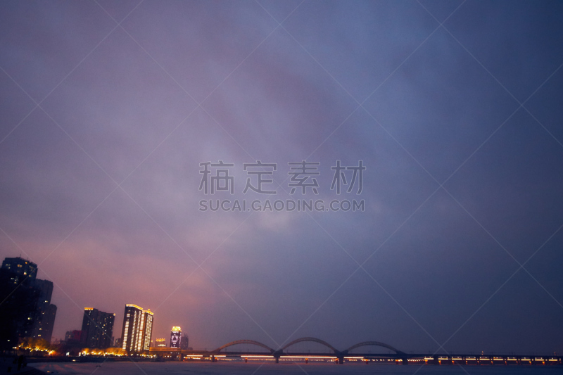 河流,桥式,自然美,在上面,水,天空,美,水平画幅,夜晚,无人