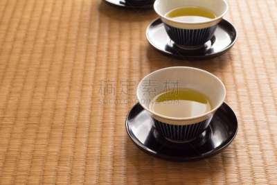 塌塌米垫,绿茶,茶叶箱,留白,室内,热,水平画幅,无人,茶杯,背景