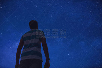 男人,天文学,天空,星系,水平画幅,夜晚,星云,男性,仅男人,仅成年人