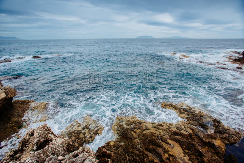 米拉佐,西西里,风景,意大利,斗篷,岩石海岸线,天空,休闲活动,水平画幅,沙子