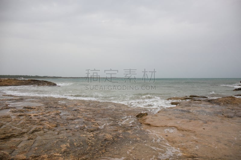 冬天,海滩,加里波底,萨伦托,强风,爱奥尼亚海,暴风雨,水平画幅,无人,莱切省