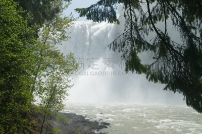 斯诺夸尔,自然美,自然,卢高美瀑布,水平画幅,瀑布,华盛顿州,西雅图,无人,风景