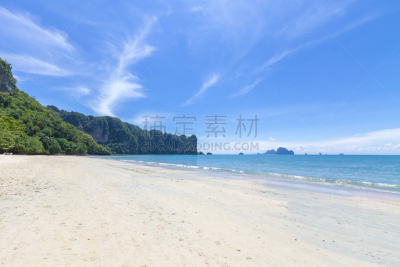 甲米,泰国,海滩,仅成年人,馕,奥南湾,自然,悬崖,水平画幅,沙子