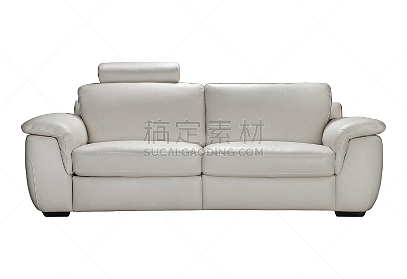 灰色,座位,白色背景,舒服,沙发,分离着色,两个物体,水平画幅,无人,装饰物