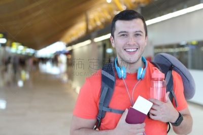 男性,快乐,旅行者,仅男人,仅成年人,青年人,商务机,墨西哥人,欧亚种族,背包族
