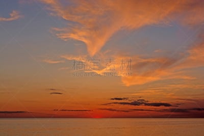 海洋,云,帕姆利科湾,巴克斯顿,海特瑞斯角,barrier islands,外海岸,北卡罗来纳,水,水平画幅