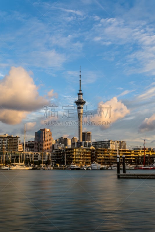 waitemata harbour,天空塔,奥克兰,奥克兰区,垂直画幅,天空,无人,海港,户外,都市风景