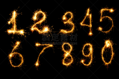 数字,焰火,水平画幅,形状,夜晚,无人,符号,闪烁发光,组物体,明亮